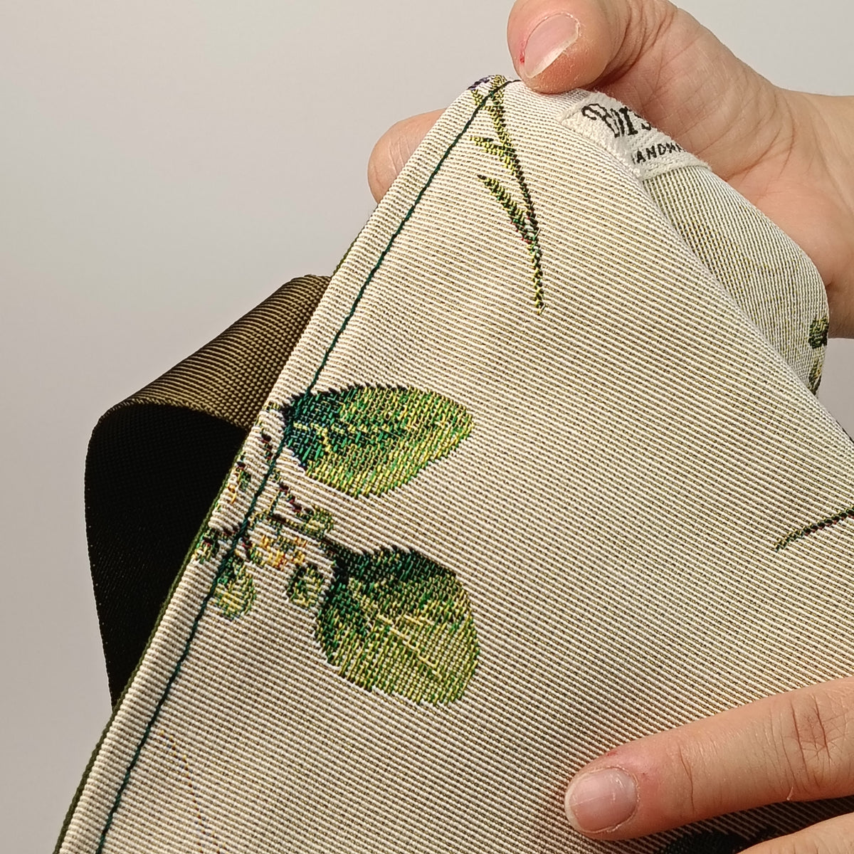 SUMMER - Borsa Shopper in Jacquard Gobelin Motivo Botanico e Lavanda - Prodotto artigianale
