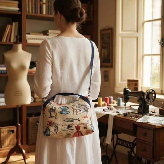 ELEONORA - Borsa a mano con tracolla fatta a mano - Prodotto artigianale