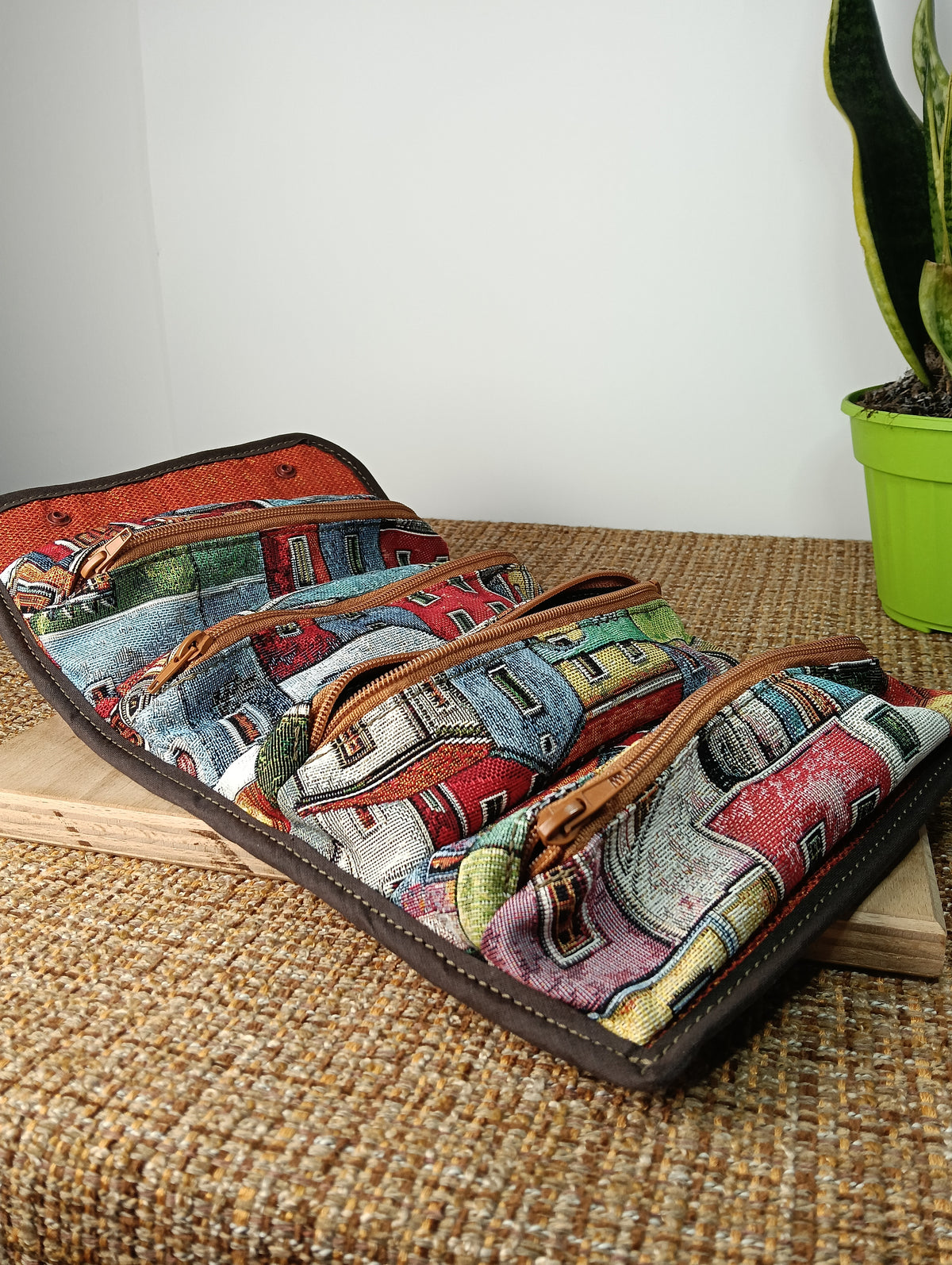 BEAUTY CASE - Organizer arrotolabile fatto a mano - Prodotto artigianale