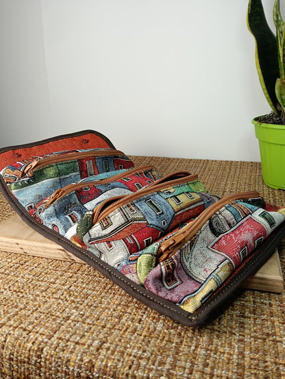 BEAUTY CASE - Organizer arrotolabile fatto a mano - Prodotto artigianale