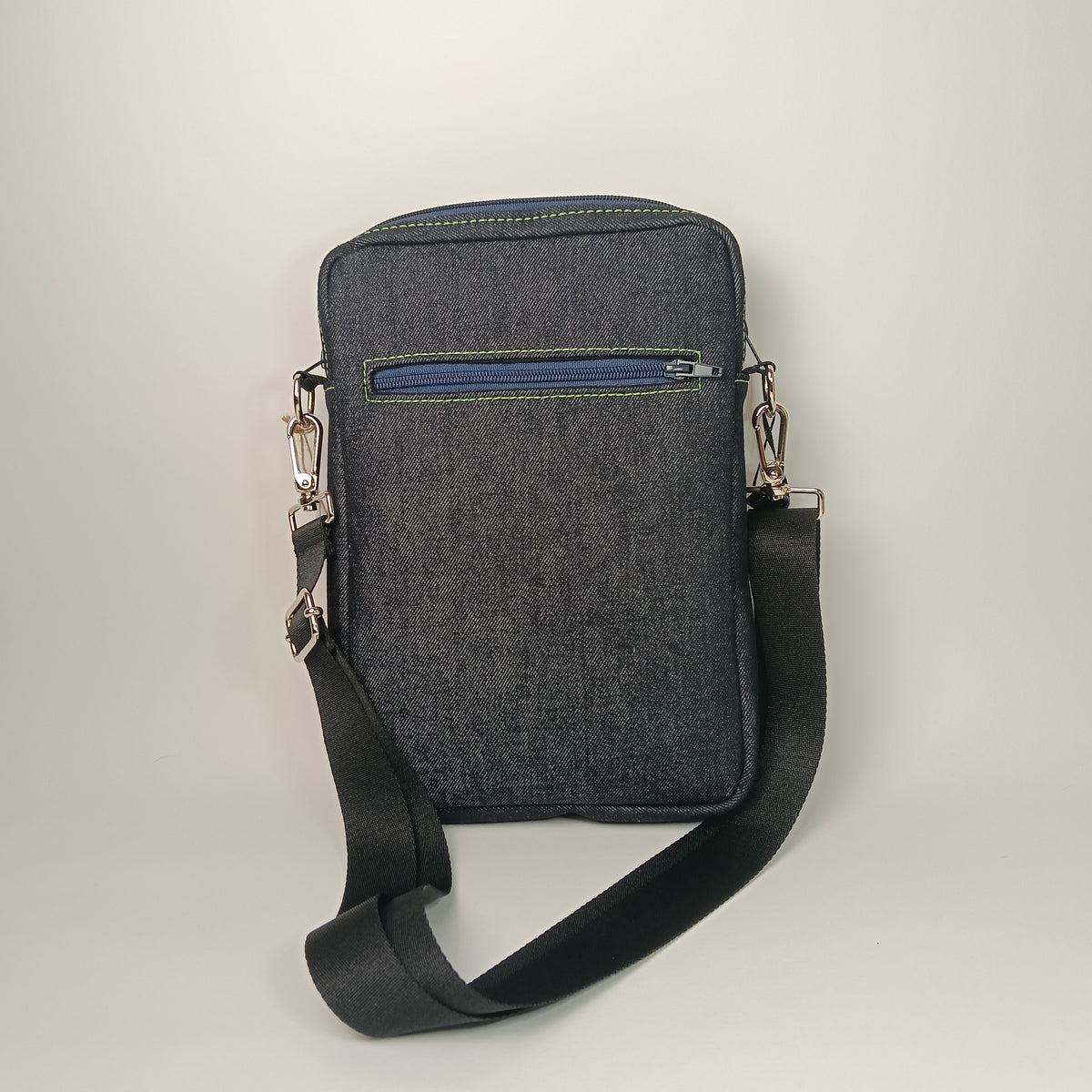 BORSELLO - Uomo in Denim Blu - Borsa a Tracolla Multitasche - Prodotto artigianale