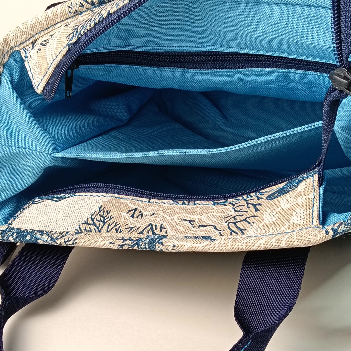 ALESSANDRA - Borsa a mano con tracolla e stampa mare