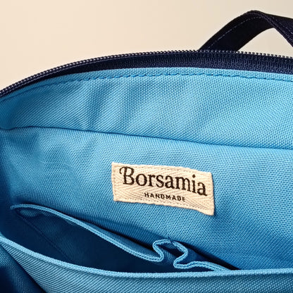 ALESSANDRA - Borsa a mano con tracolla e stampa mare