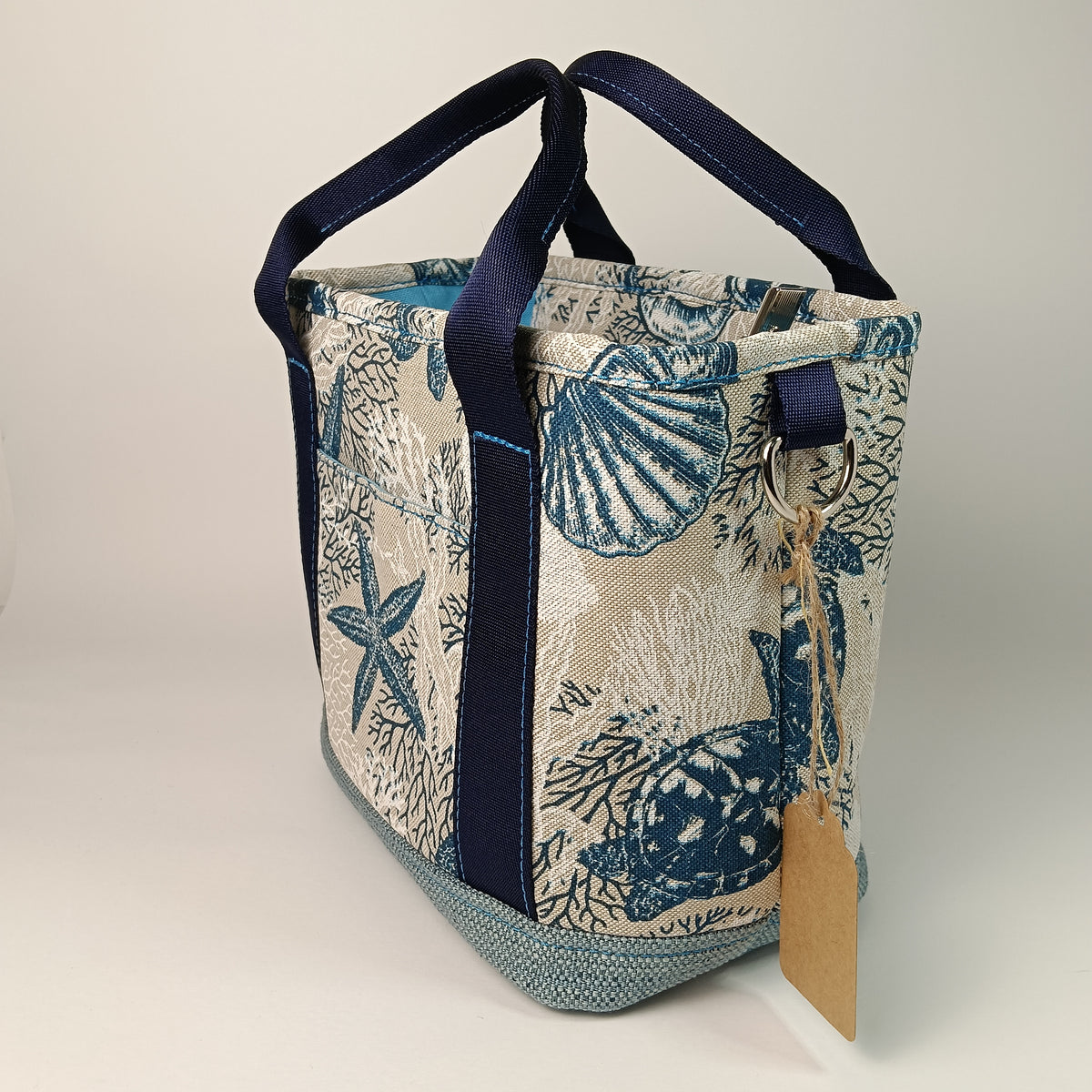 ALESSANDRA - Borsa a mano con tracolla e stampa mare