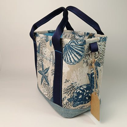 ALESSANDRA - Borsa a mano con tracolla e stampa mare