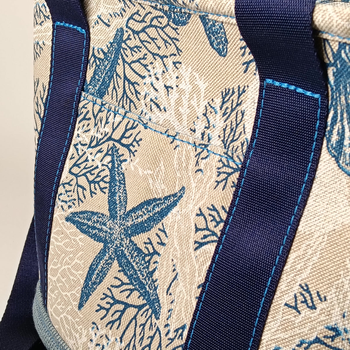 ALESSANDRA - Borsa a mano con tracolla e stampa mare