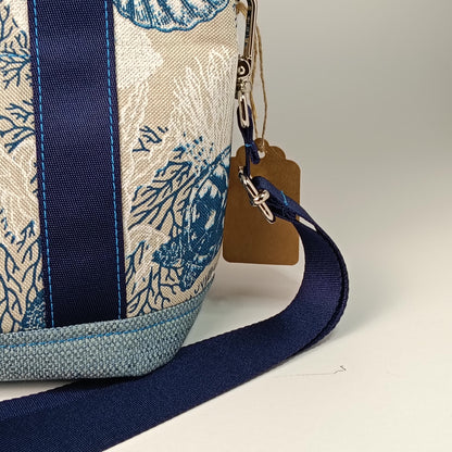 ALESSANDRA - Borsa a mano con tracolla e stampa mare