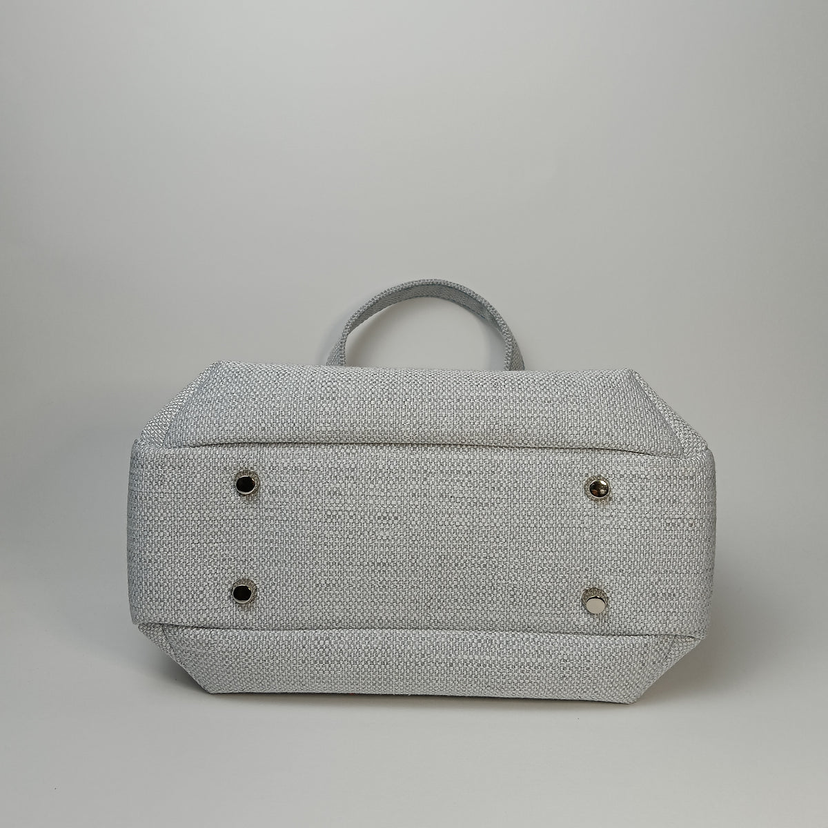 IRIS - Borsa tote bag fatta a mano in tessuto jacquard colore ghiaccio - Prodotto artigianale