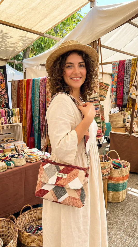 SYRIA - Borsa a tracolla da donna fatta a mano - Prodotto artigianale