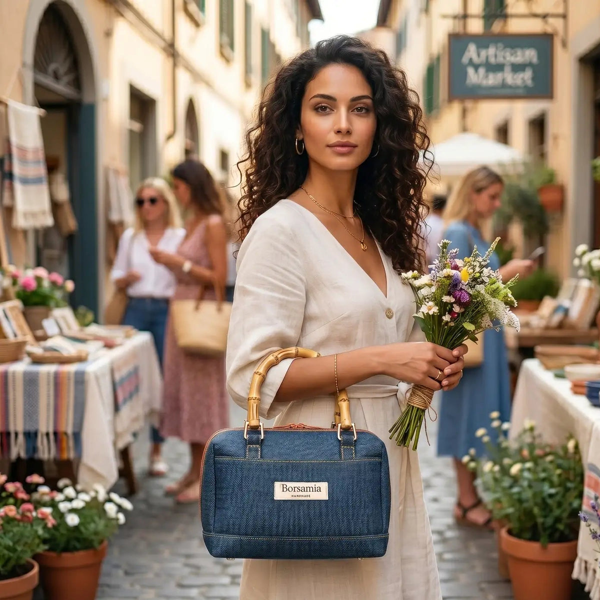 PAOLA - Borsa bauletto fatta a mano - Prodotto artigianale
