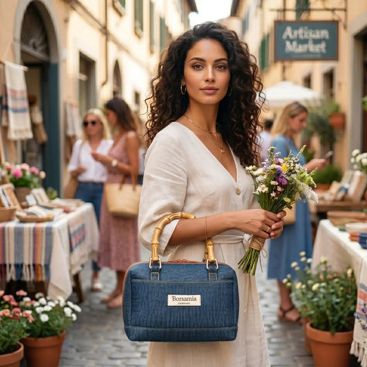 PAOLA - Borsa bauletto fatta a mano - Prodotto artigianale