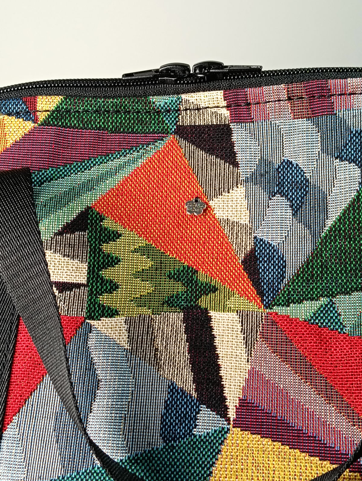 SOFIA - Borsa a mano in tessuto jacquard geometrico