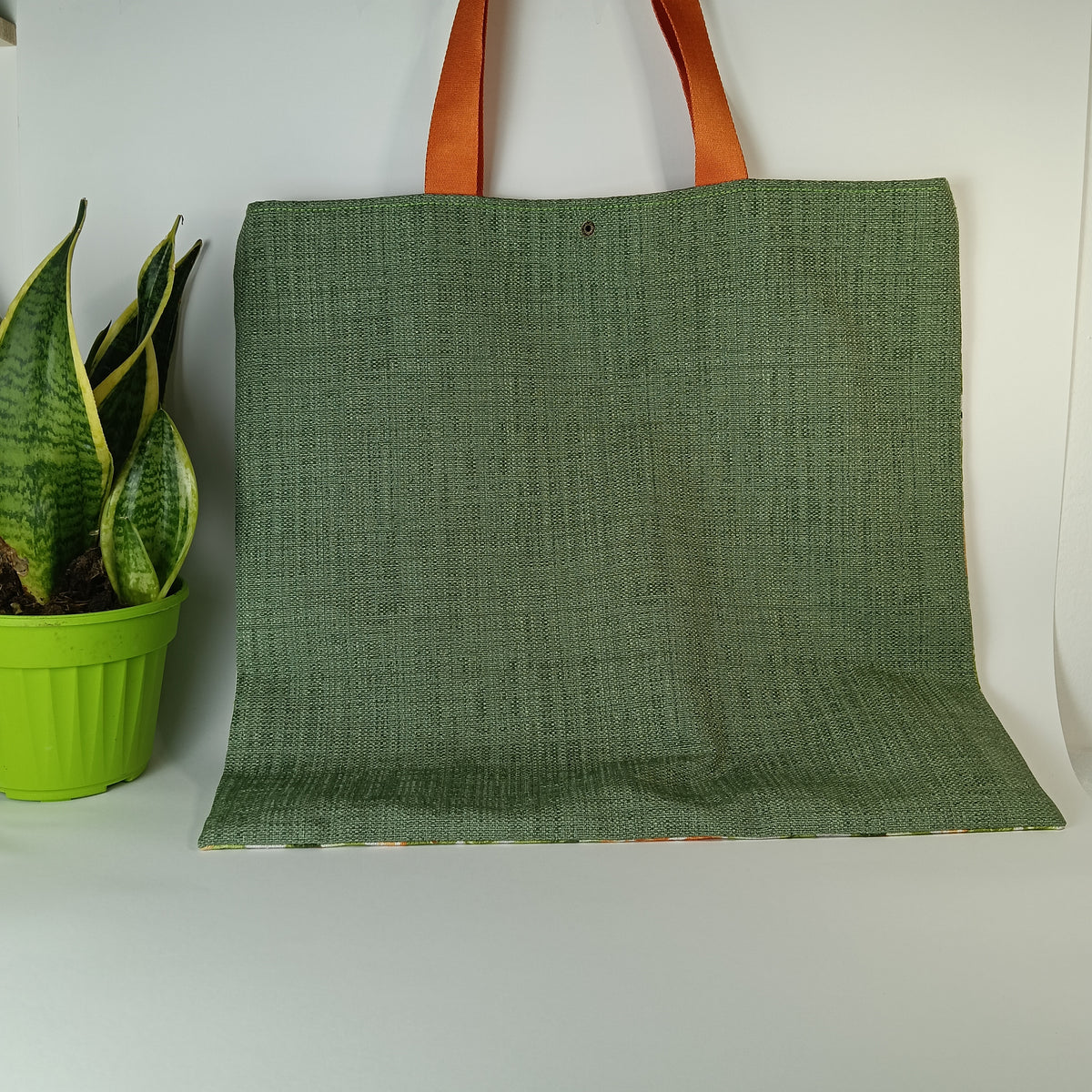 SUMMER  - Shopper stoffa arance borsa cotone e jacquard grande a spalla