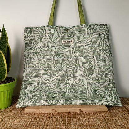 SUMMER  - Shopper borsa cotone e jacquard grande a spalla con stampa floreale