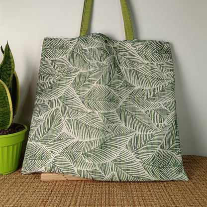 SUMMER  - Shopper borsa cotone e jacquard grande a spalla con stampa floreale