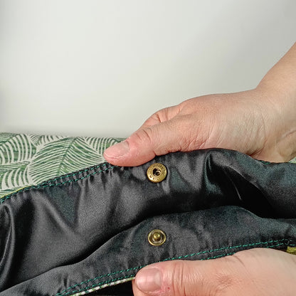 SUMMER  - Shopper borsa cotone e jacquard grande a spalla con stampa floreale