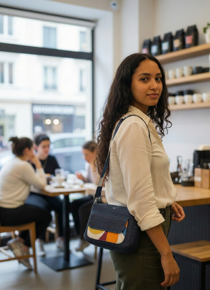 CELESTE - Borsa a tracolla da donna fatta a mano - Prodotto artigianale