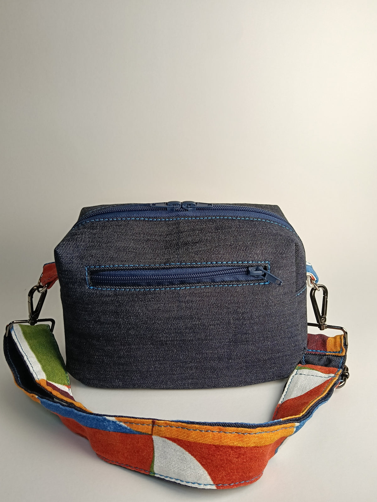 CELESTE - Borsa a tracolla da donna fatta a mano in denim- Prodotto artigianale