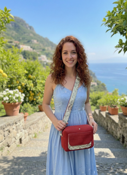 CELESTE - Borsa a tracolla da donna fatta a mano - Prodotto artigianale