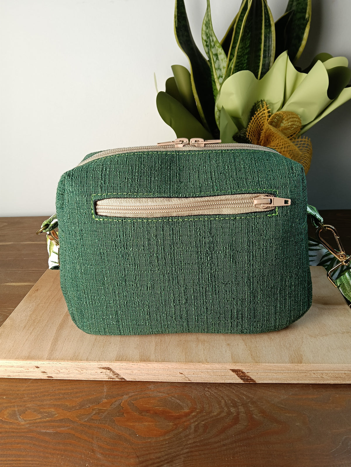 CELESTE - Borsa a tracolla da donna fatta a mano stoffa jacquard - Prodotto artigianale