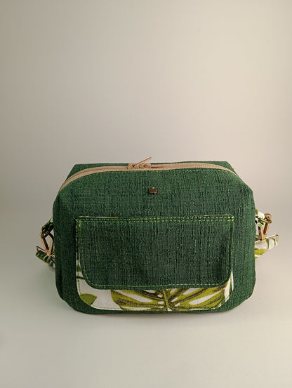 CELESTE - Borsa a tracolla da donna fatta a mano stoffa jacquard - Prodotto artigianale
