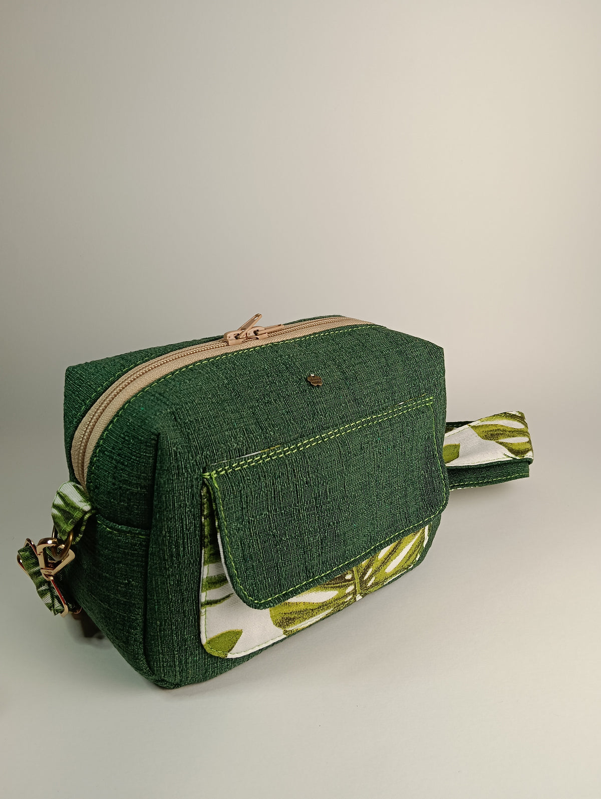 CELESTE - Borsa a tracolla da donna fatta a mano stoffa jacquard - Prodotto artigianale