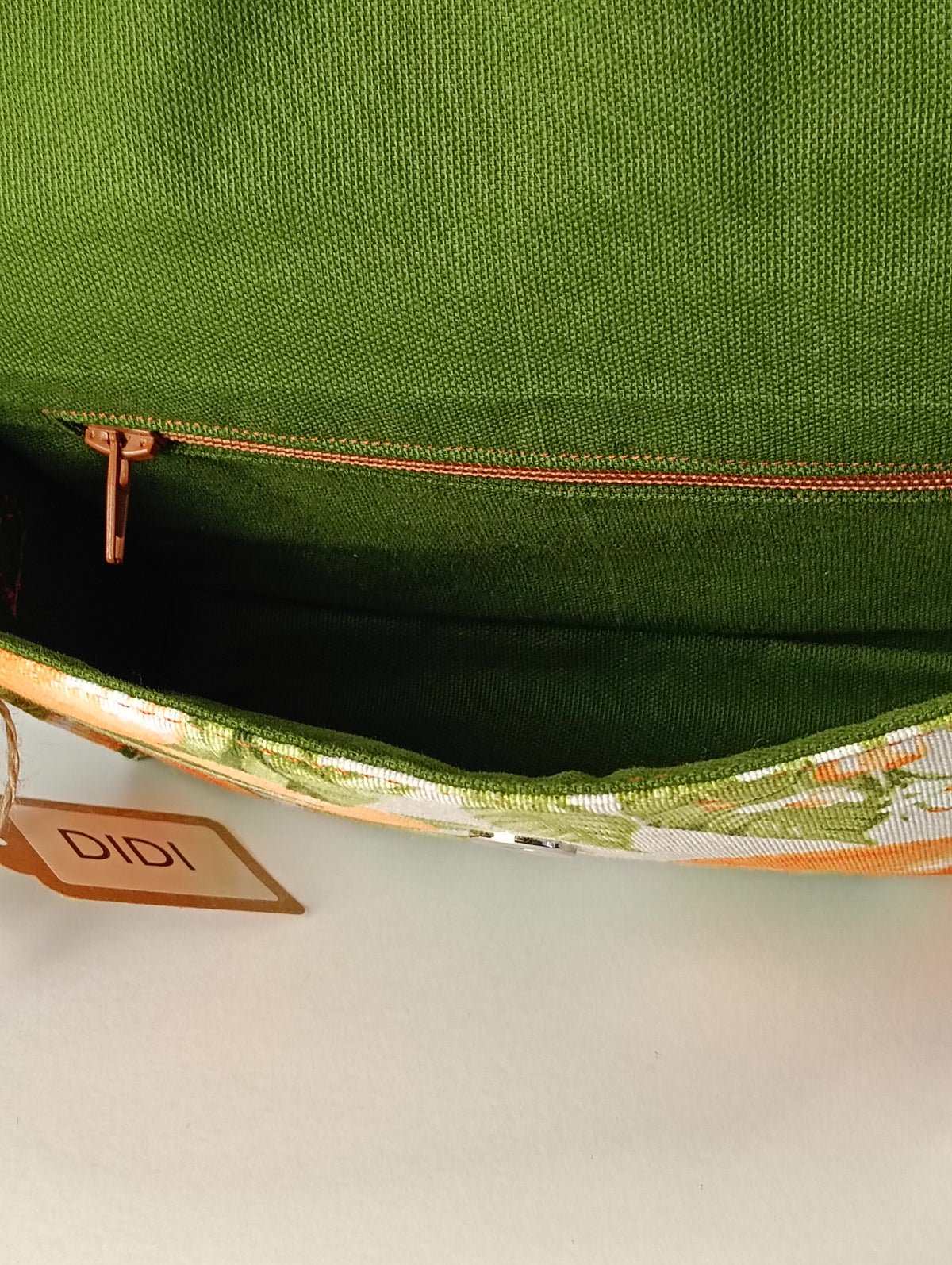 DIDI- Borsa fatta a mano modello tracolla stampa arance - Prodotto artigianale