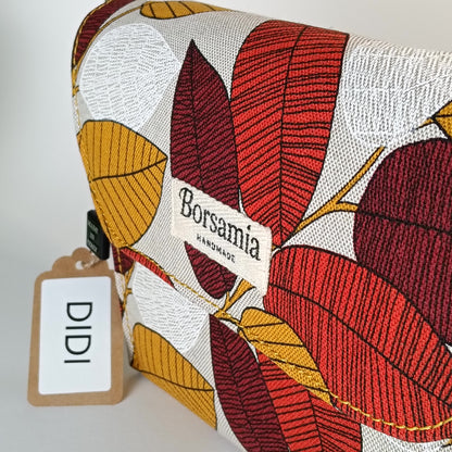 DIDI- Borsa fatta a mano modello tracolla con stampa autunnale- Prodotto artigianale