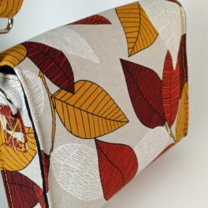 DIDI- Borsa fatta a mano modello tracolla con stampa autunnale- Prodotto artigianale