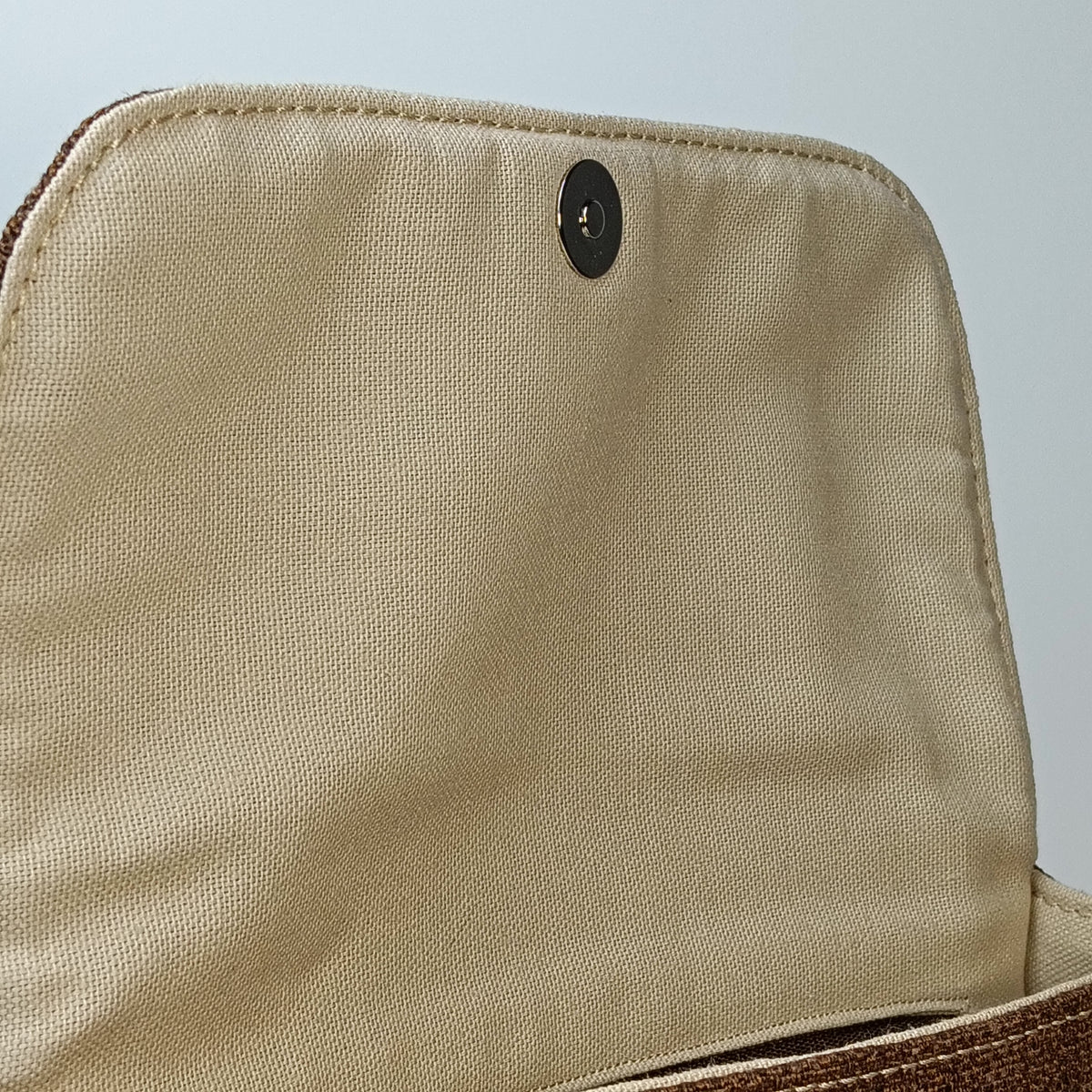DIDI- Borsa fatta a mano modello tracolla tessuto jacquard marrone - Prodotto artigianale