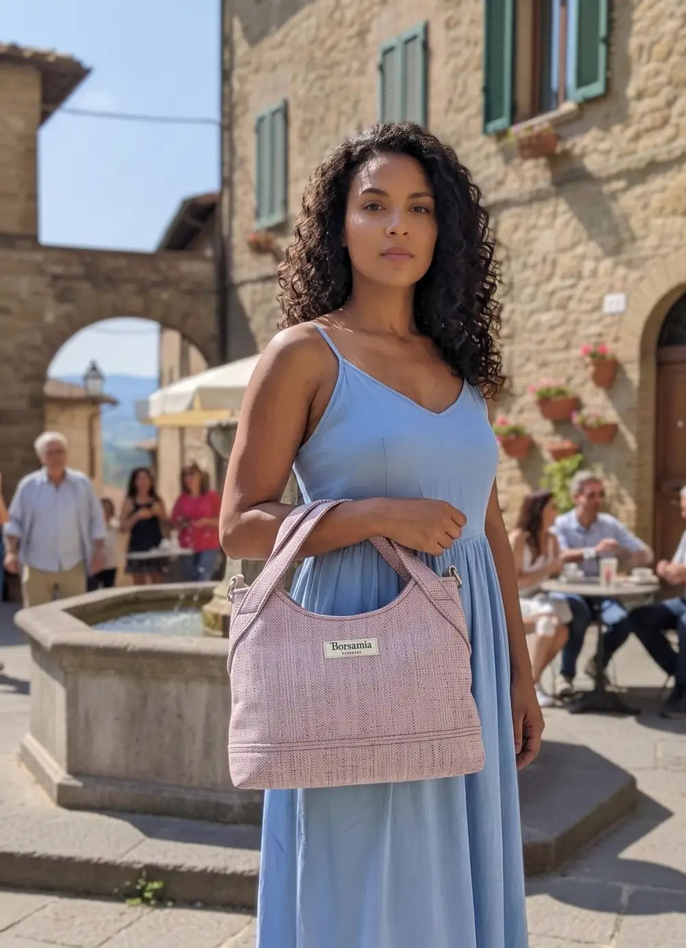 ELEONORA - Borsa a mano con tracolla fatta a mano - Prodotto artigianale