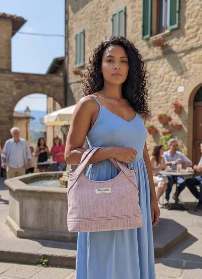 ELEONORA - Borsa a mano con tracolla fatta a mano - Prodotto artigianale