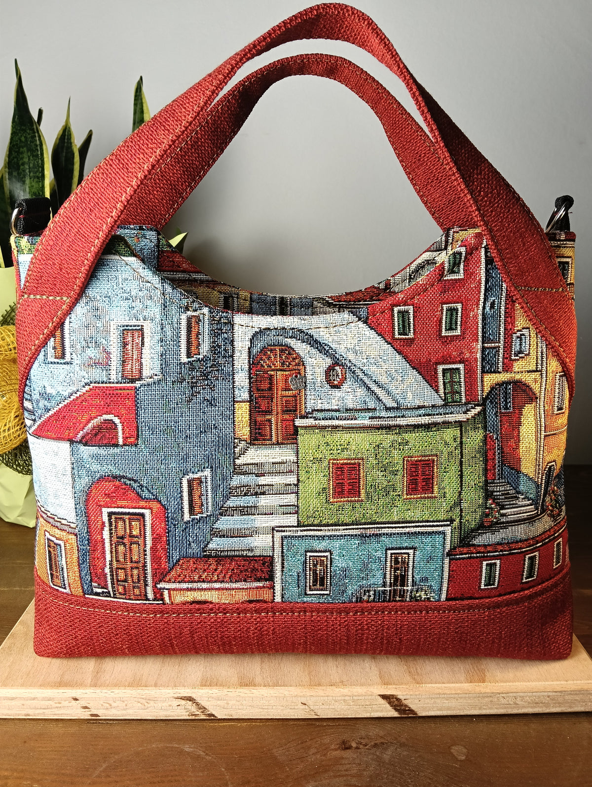 ELEONORA - Borsa a mano con tracolla fatta a mano - Prodotto artigianale