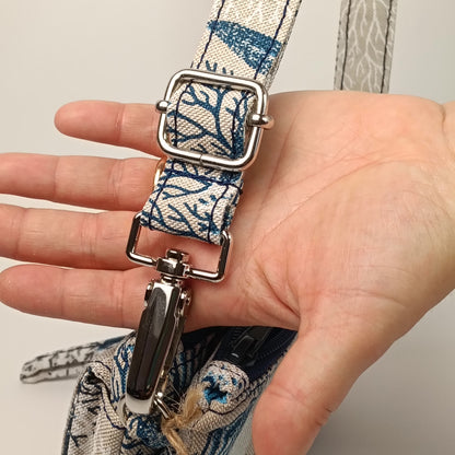 CAMILLA - Borsa a Tracolla e Pochette da Polso Stampa Marina - Prodotto artigianale