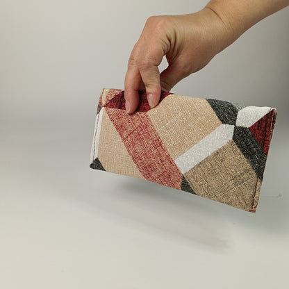 PORTAFOGLIO - donna in tessuto con stampa geometrica