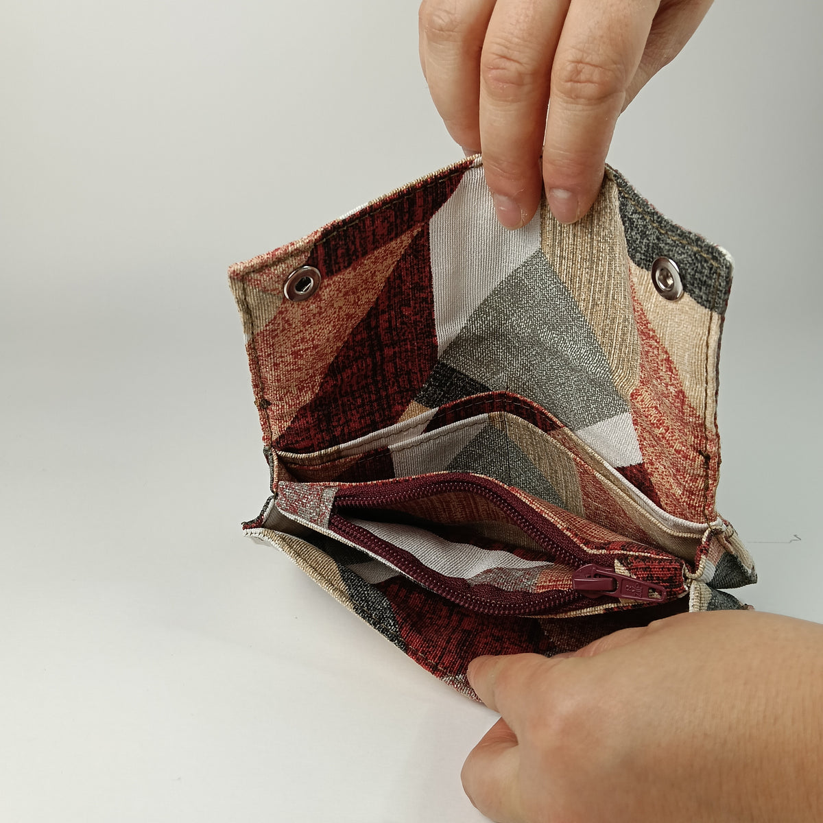 PORTAFOGLIO - donna in tessuto con stampa geometrica