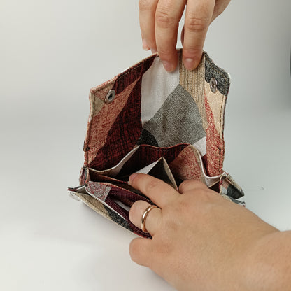 PORTAFOGLIO - donna in tessuto con stampa geometrica