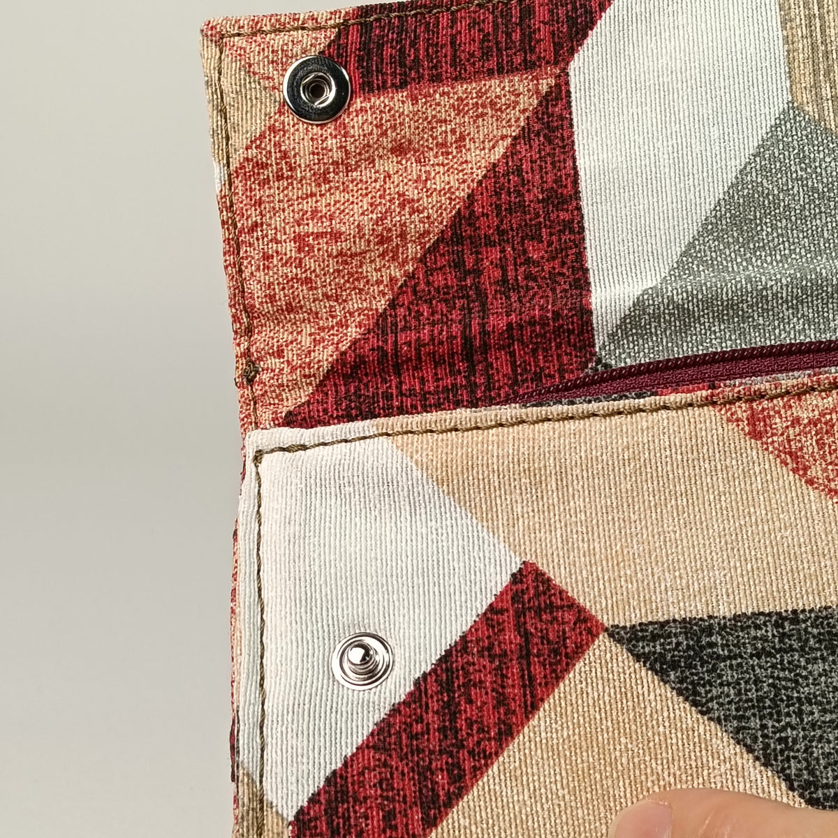 PORTAFOGLIO - donna in tessuto con stampa geometrica