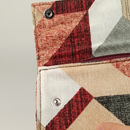 PORTAFOGLIO - donna in tessuto con stampa geometrica