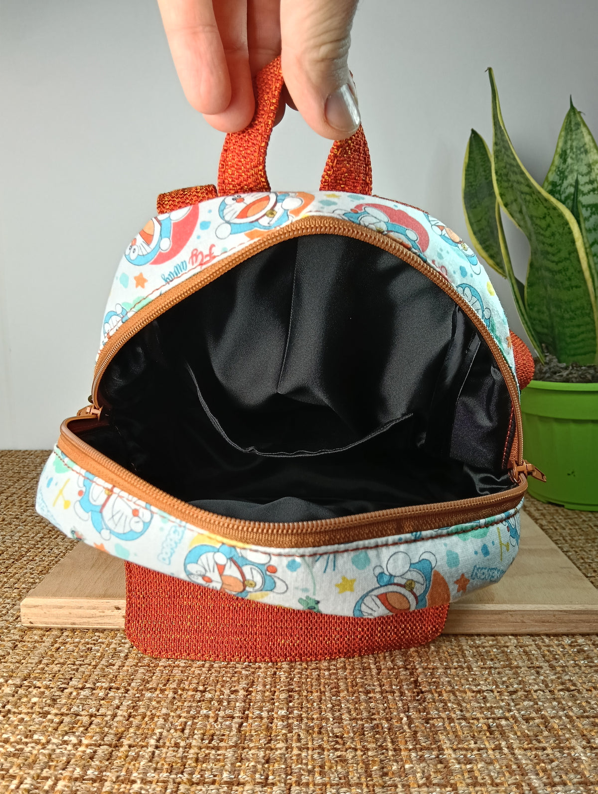 EMILIA - Zaino fatto a mano per bambino con astuccio - prodotto artigianale
