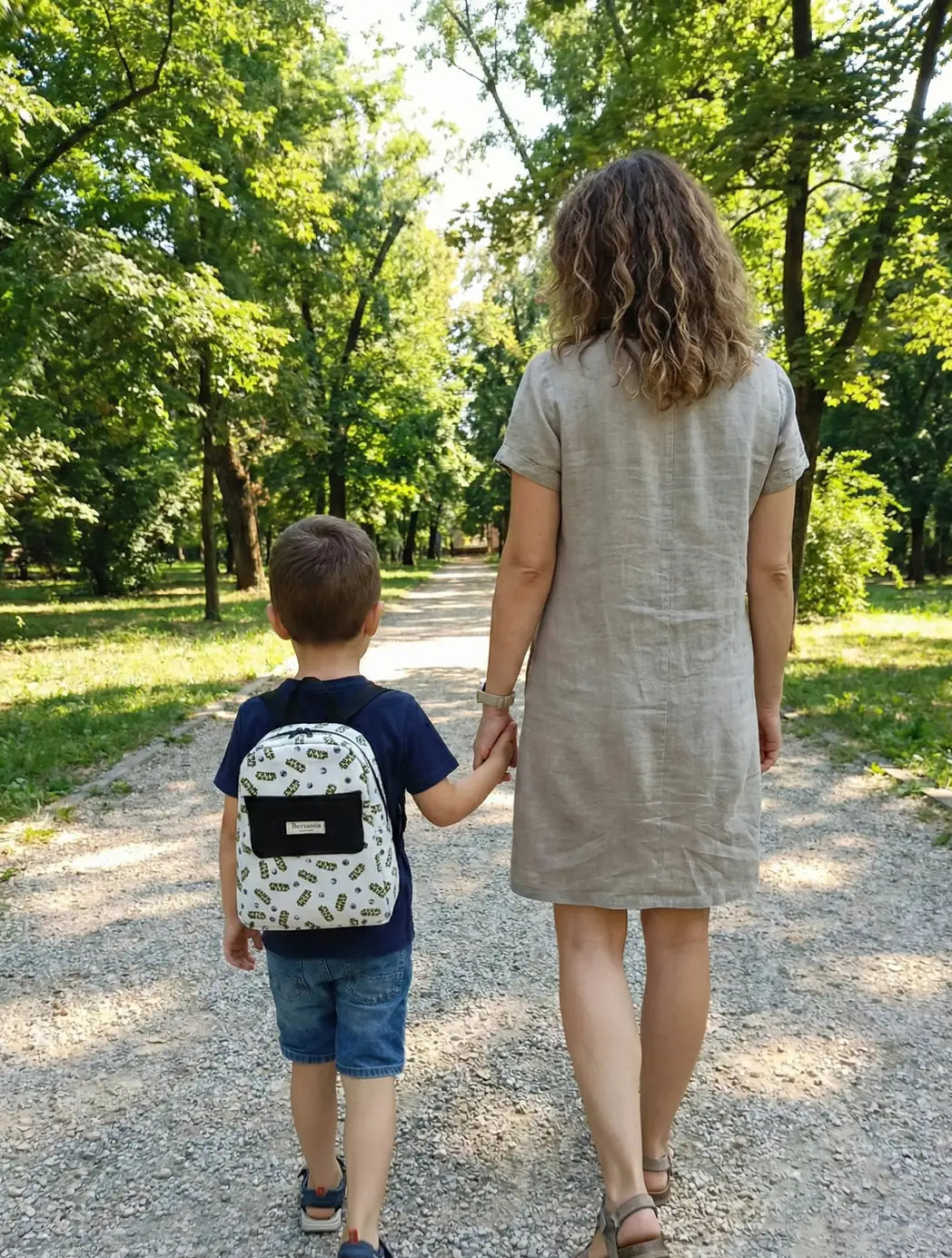 EMILIA - Zaino fatto a mano per bambino con astuccio - prodotto artigianale