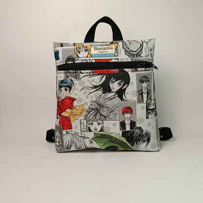 EMMA - Zaino Manga Giapponese in Jacquard Gobelin - Zaino Artigianale Multitasche