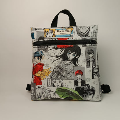 EMMA - Zaino Manga Giapponese in Jacquard Gobelin - Zaino Artigianale Multitasche