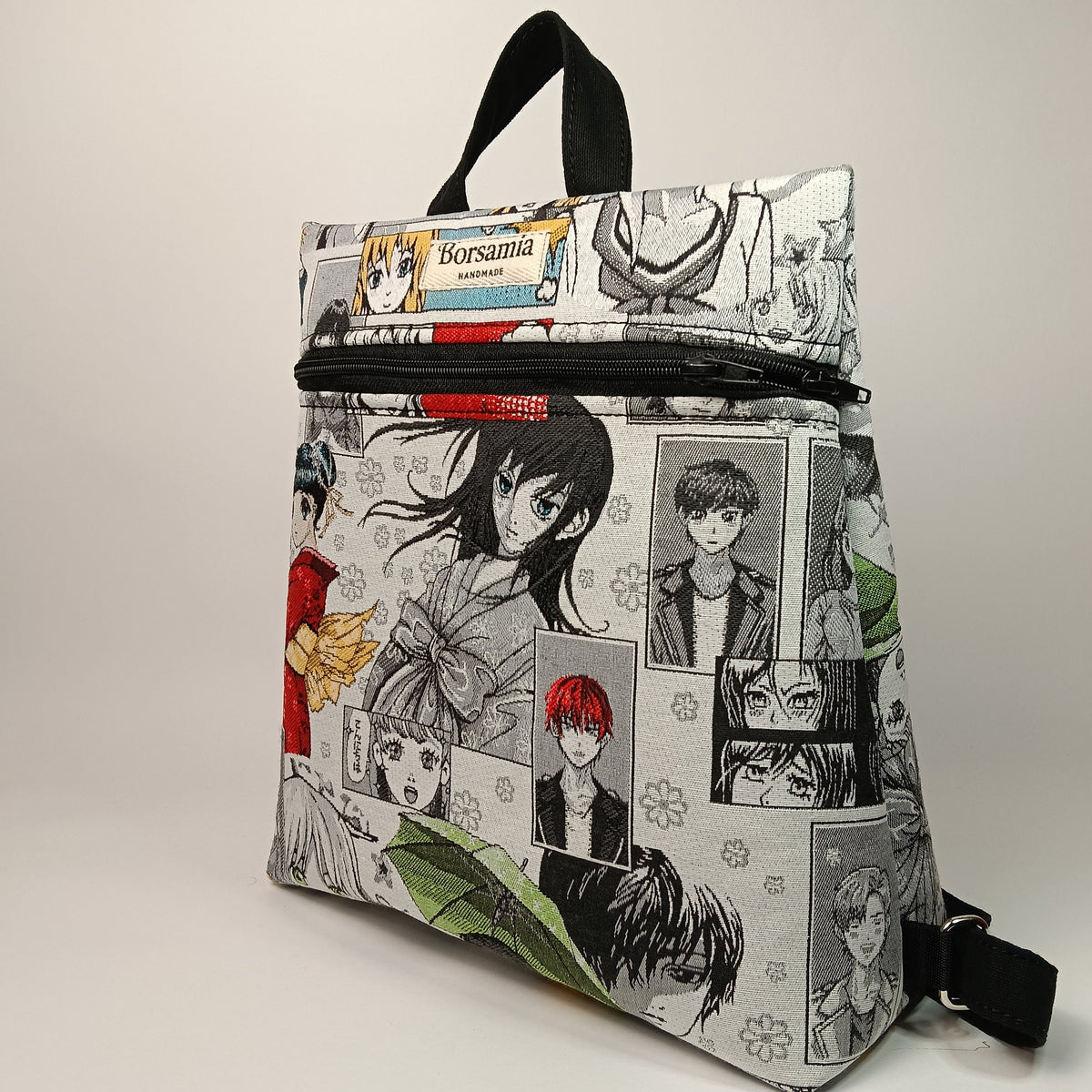 EMMA - Zaino Manga Giapponese in Jacquard Gobelin - Zaino Artigianale Multitasche
