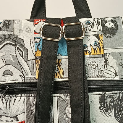 EMMA - Zaino Manga Giapponese in Jacquard Gobelin - Zaino Artigianale Multitasche