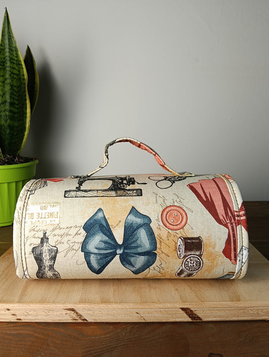 BEAUTY CASE - Organizer arrotolabile fatto a mano - Prodotto artigianale