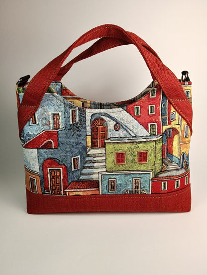ELEONORA - Handtasche mit Schulterriemen, handgefertigt - Handwerksprodukt