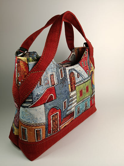 ELEONORA - Handtasche mit Schulterriemen, handgefertigt - Handwerksprodukt
