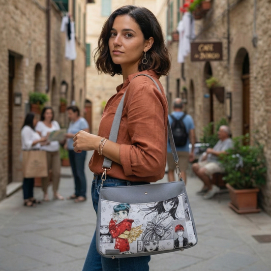 ESTER - Borsa strutturata grande fatta a mano - Prodotto artigianale