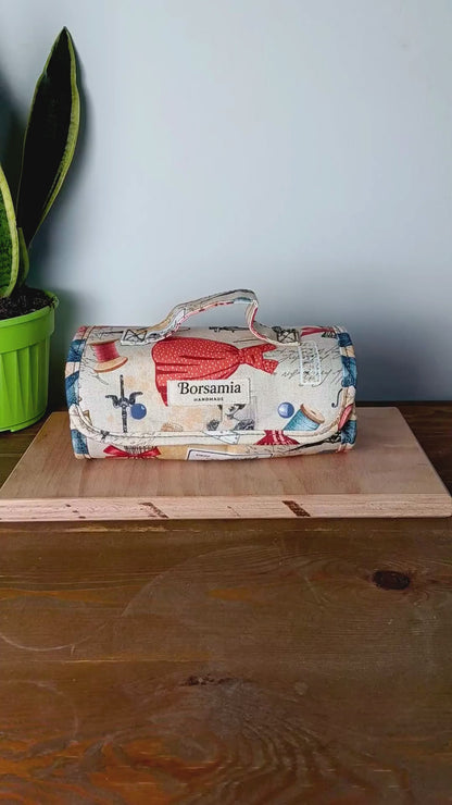 BEAUTY CASE – Handgemachter, aufrollbarer Organizer – Handarbeit